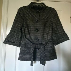 Trina Turk Los Angeles Womens 3/4 Sleeve Five Button Blazer Jacket-Belted Size 6